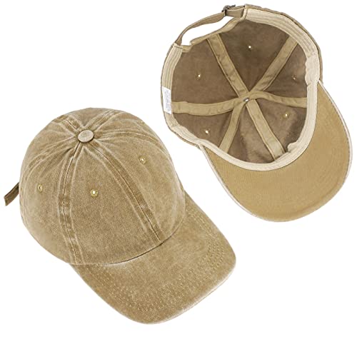 Image of Glamorstar Classic Unisex Baseball Cap Adjustable Washed Dyed Cotton Ball Hat