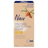 Nair Precision Facial Hair Removal Cream - Contoured Applicator for Precise Coverage - Face Hair Removal for Women - Gentle & Quick Hair Remover for Upper Lip, Chin & Cheeks - 20g