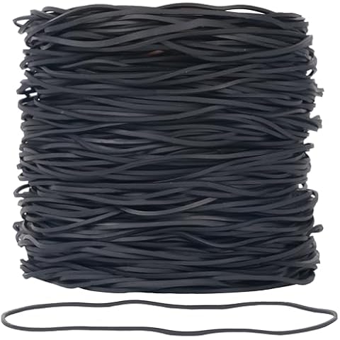 Foshine-Rubber bands large, Black rubber band 7 inch 250 Pcs Elastics Bands size 117A Long rubber bands for office supplies home Big Rubber Bands #117A (7" x 1/16") Cover