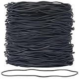 Foshine Rubber Bands Garbage Can Bands Elastic Large Size #117A 250Pcs Trash Can Rubber Bands Black Elastics Bands 7inch For Office Supplies Home