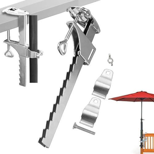 Thcikend - Soporte para sombrilla de patio, fácil instalación, base flexible y soporte para balcón, patio