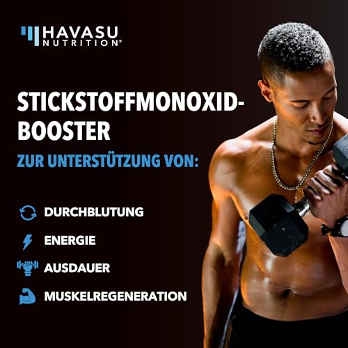 L-Arginin Supplement für Männer | NO (Stickstoffmonoxid) Booster für Training & Ausdauer | L-Arginin L-Citrullin Komplex mit Sauerkirsche die Gesundheit von Männern| Ohne Gentechnik | 60 Kapseln