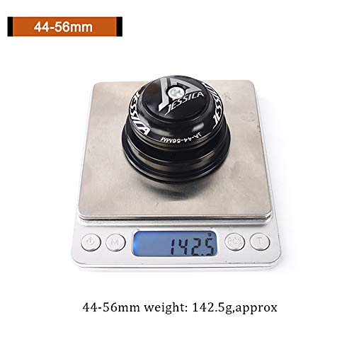 Jessica 34/44/44-55/44-56Mm 1-1/8 Threadless Double Sealed Mtb Bearings Lightweight Headset, Fit Mountain Bike Road Bicycle Straight Tapered Tube Frame Fork Star Nut Top Cap thumb #5