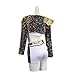 Halloween Demon Costumes Pop Singer Embroidery Coat Top Shorts Costume Dance Stage Outfit Set
