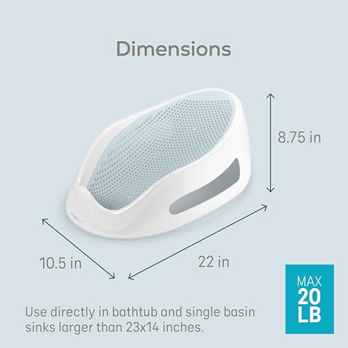 Image of Angelcare Soft-Touch Baby Bath Support & Rinser Bundle, Aqua