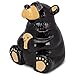 DEMDACO Bearfoots by Jeff Fleming Cute Bear With Cookie Classic Black 12 x 9 Glossy Ceramic Stoneware Cookie Jar Kitchen Storage Container