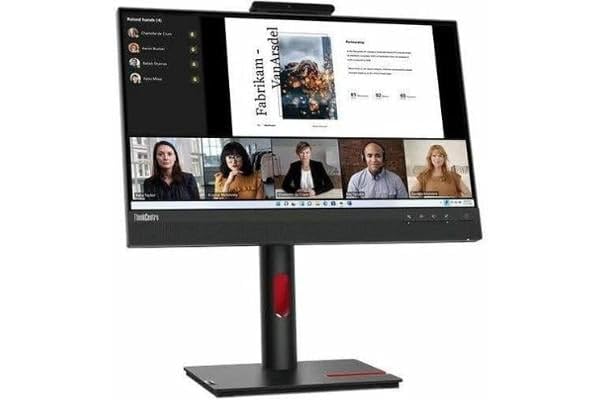 Image of Lenovo ThinkVision TIO22Gen5 22 inch Class Webcam Full HD LED Monitor - 16:9 - Black