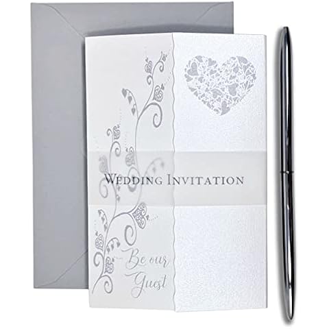 Pack of 10 Luxury Gatefold Wedding Invitations Cover