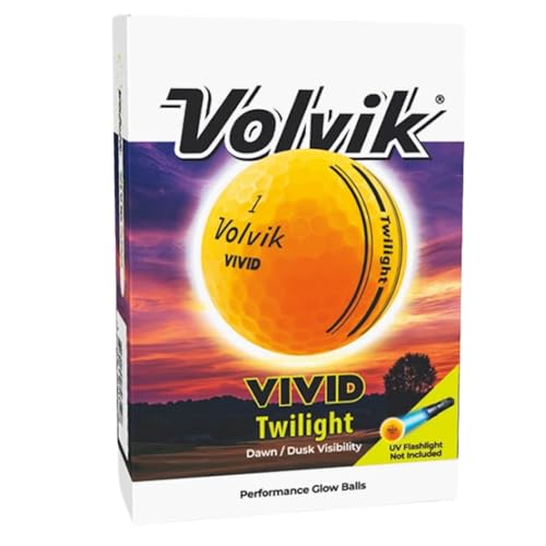 Volvik Vivid Twilight Glow in The Dark Golf Balls (Balls Only Orange)