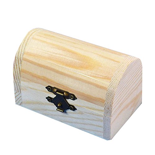 Preisvergleich Produktbild Shuda Holzkiste Geschenkbox Klein Holzkiste Schmuckkästchen aus natürlichem Holz Schmuck Geschenkbox Verpackung Geschenkbox für Ohrringe, Halsketten, Armbänder, Zubehör
