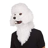 My Other Me - Máscara unisex adulto de Perro Poodle Caniche blanco. Un accesorio divertido para darle un toque original a cualquier fiesta de disfraces