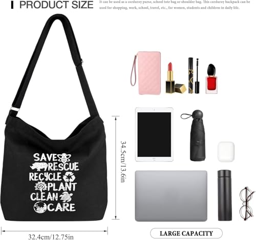 Image of Lify Women's Retro Large Size Canvas Shoulder Bag Hobo Crossbody Handbag Casual Tote - 1 Piece