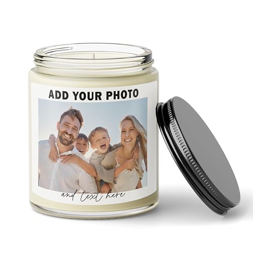 Candle Maker Dude Custom Photo Candle &ndash; Add Your Own Photo & Text, Choose from 40+ Scents, Hand...