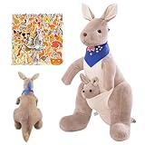 Dimensions idéales : La peluche kangourou mesure 32 cm de haut. De taille moyenne, elle est parfaite aussi bien pour être exposée que pour être collectionnée. Elle se glisse facilement dans un sac à dos pour devenir votre compagnon fidèle partout où vous allez. Les autocollants sont petits et pratiques, faciles à ranger et à utiliser à tout moment.