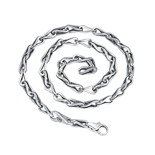 Chaîne Argent 925 Homme Anti Ternes Pendentif Goutte Punk