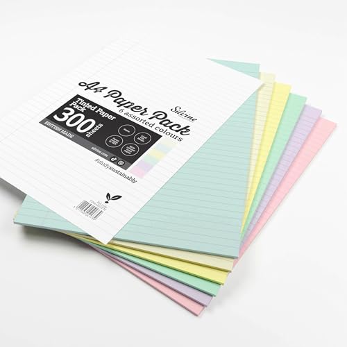 Silvine A4 Tinted Paper for SEN & Dyslexia, 300 Sheets in 6 Colours, Feint Ruled - Image 2