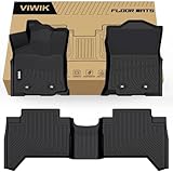 VIWIK Floor Mats for Toyota Tacoma 2018-2023 (Only for Double Cab) All Weather Custom Fit Automotive TPE Floor Liner for 1st and 2nd Row Car Mats