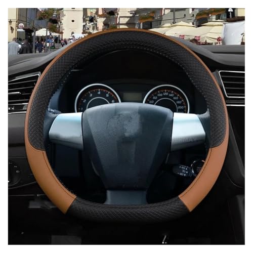 Protector Volante Funda para Volante De Coche para Toyota para Wish AE10 AE20 2003~2017, De Cuero PU, Accesorios De Decoración Interior. Cubierta Volante(D Brown)