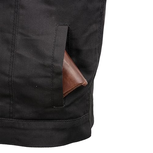Image of Milwaukee Leather Men's Classic Club Style Premium Denim Motorcycle Biker Vests MDM