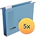Produktbild ELBA 400078615 Hängesammler chic ULTIMATE 5er Pack aus Recycling-Karton für DIN A4 blau seitlich offen mit 40mm Kunststoffboden