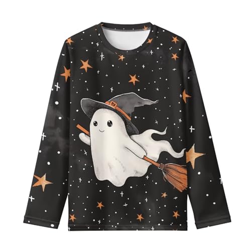 Image of Girls Long Sleeve Shirts Casual Crewneck Soft T-shirts for Girls 3-16 Years Old