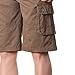 JEShifangjiusu Mens All Cotton Washed Cargo Shorts Camping Fishing Outdoor Short Quick Dry Hiking Shorts (Coffee,33)
