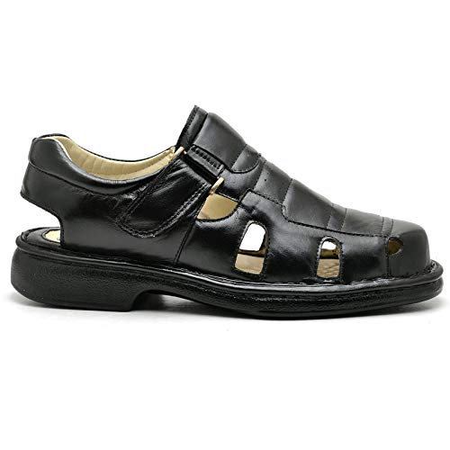 Sandália masculina fechada (39, Café)
