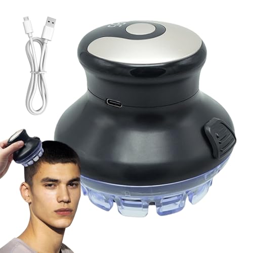Cortapelos para hombres, cortapelos eléctrico,Máquina de corte de cabello inalámbrica | Cortapelos con pantalla LED recargable por USB resistente al agua para hombres calvos que mantienen un corte de
