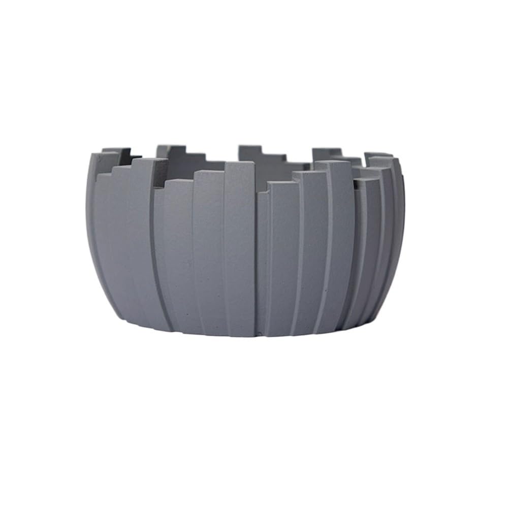 Indoor Decorative Cement Ashtray Decorative Indoor Or Outdoor Desktop for Room Restaurants Office Balcony Patios Gardens for Desktop(Gris)