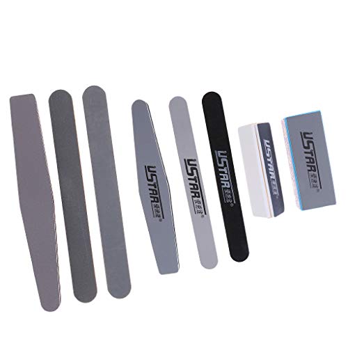 FLAMEER 8 Piezas Barra de Arena para Pulir Lima Herramientas de Pulido para Palitos