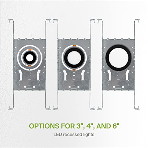 ASD 12 Pack New Construction Mounting Plate Round Hole - 3/4/6 Inch Adjustable Galvanized Steel Wafer Light Rough In Plate, Universal Light Fixture Mounting Bracket with Extendable Hanger Bars by ASD - Image 7