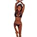 HOT Sale!Women Push-Up Bikini Set,Canserin Bandeau Padded Swimsuit (M, Black)