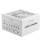 darkFlash PMT1050 Fully Modular Power Supply ATX 3.1& PCIe 5.1 Ready, 12VHPWR Cable Included, 100% Japanese 105°C Capacitors, 80 Plus Gold Gaming PSU, Compact 150mm Size, 5 Year Warranty(White)