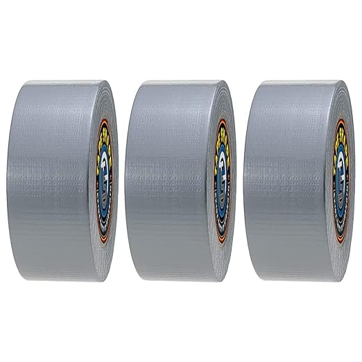 Pro Home Duct Tape 48mm X 50m Heavy Duty Water Resistance Strong Adhesive Tape Multi-Use For Indoor Outdoor Sealing Repair Patching Reinforcing Ultra Strong Water Duct Tape (Silver/Grey, 3 Rolls)