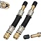 2 Stück Flexible Reifenventil Verlängerung Autoventil Adapter Ventilverlängerung Extender Gummi mit Kappe, Universell für Auto, Motorrad, LKW, Fahrrad, Winkeladapter für Standardventile (100 mm)