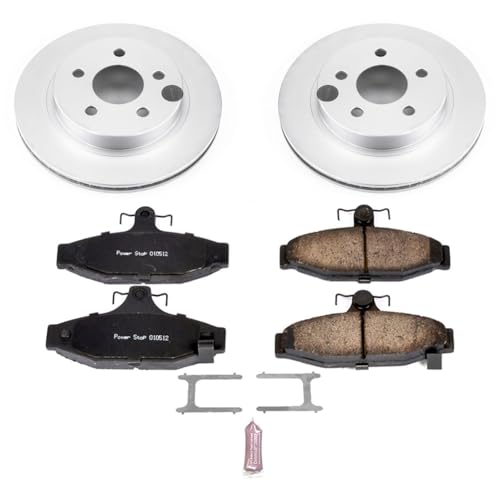 Image of PowerStop Rear Brake Kit for Chevrolet Camaro 1993-97 | Pontiac Firebird 1993-97 - Fully-Coated Disc Rotors with Z17 Ceramic Brake Pads Replacement, CRK1531