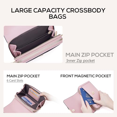 Image of Roulens Small Crossbody Bag for Women,Cell Phone Purse Women's Shoulder Handbags Wallet Purse with Credit Card Slots