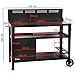 BBQ-Toro Grillwagen 125 x 57 x 104 cm | Schwarz | Grilltisch mit großer Arbeitsfläche, Grill Beistelltisch mit Windschutz, Outdoor Grill Trolley, Grilltisch Outdoor, Servierwagen mit Ablagefläche