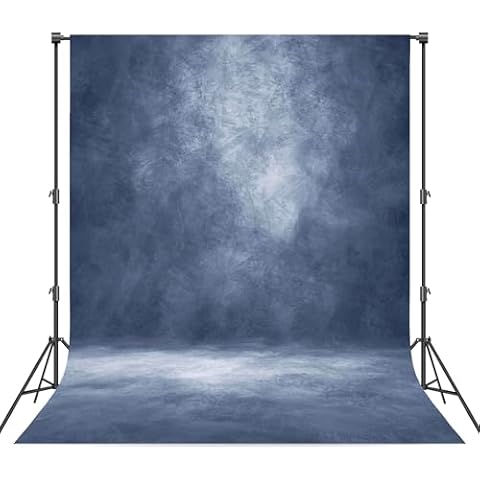 Haboke 8x10ft Blue Photography Backdrop Cover
