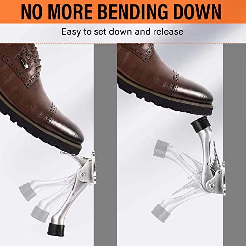 6 Pieces Heavy Duty Door Stops For Bottom Of Door Kickdown Door Stops Metal Doorstop With Adjustable Rubber Tips Spring Door Stop Kick Door Stop Replacements (Silver, 4 Inch) #TOP3