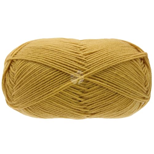 LANA GROSSA Meilenweit 50g Cashmere | Sockenklassiker, waschmaschinenfest | Handstrickgarn aus 70% Schurwolle (superwash), 25% Polyamid & 5% Kaschmir | 50g Wolle zum Stricken & Häkeln | 210m Garn FB46