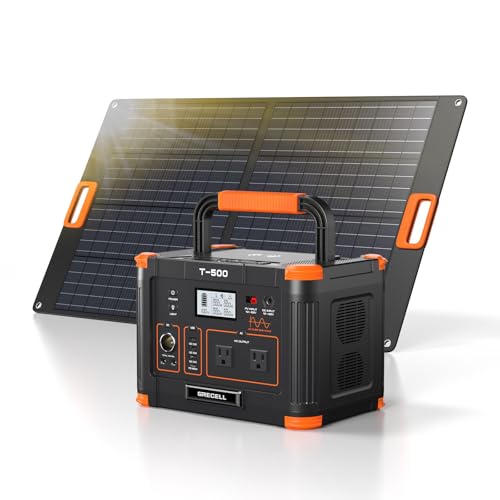 500W Portable Solar Power Station 519Wh with AC Outlet