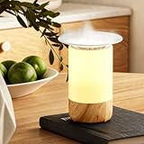 【Amazon.co.jp限定】ミストアロマディフューザー 加湿器 卓上 小型 100ml 静音設計 超音波式 アロマオイル対応 7色LEDライト搭載 コンパクト加湿器 4時間タイマー機能 お手入れ簡単 乾燥対策＆花粉症対策 寝室/オフィス/リビング/ヨガ/サロンに最適 おしゃれデザイン 癒しのインテリア プレゼント用 日本語説明書付（ホワイト）