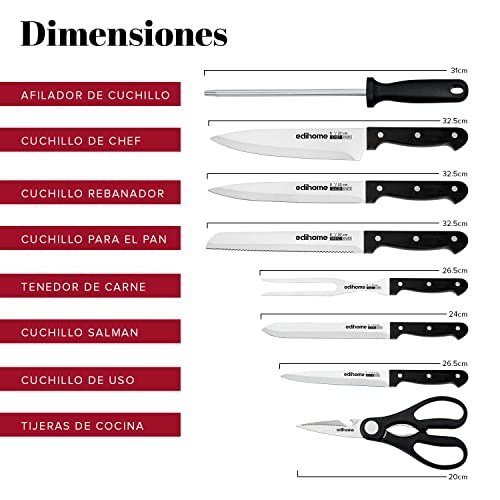 Edihome-Juego-de-Cuchillos-de-Cocina-Profesional-8-Piezas-y-Taco-Acero-Inoxidable-Utensilios-Afilador-Tijeras-Pelador-Fileteador-Soporte-Madera Edihome-Juego-de-Cuchillos-de-Cocina-Profesional-8-Piezas-y-Taco-Acero-Inoxidable-Utensilios-Afilador-Tijeras-Pelador-Fileteador-Soporte-Madera