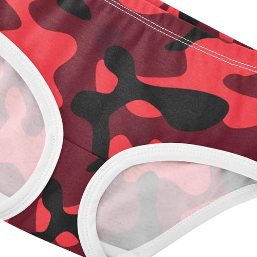 Cotton Toddler Underwear Custom Camouflage Abstract Red Black Girl Panties Cute Designer Underpants Briefs 2t4