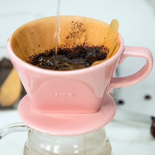 Image of Pour Over Ceramic, Coffee Dripper Ceramic Coffee Maker,Pink