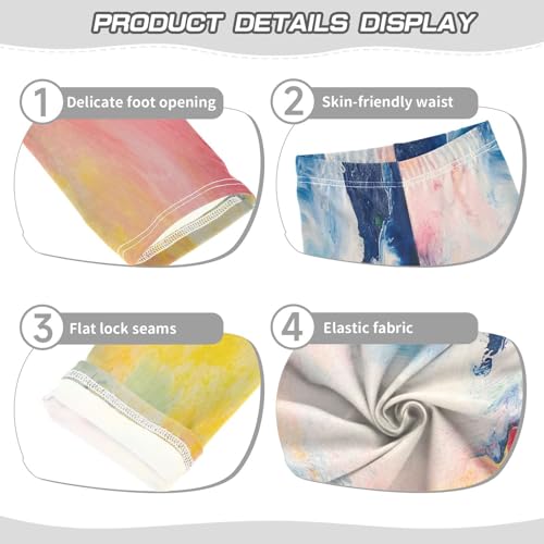 Fluid Style Tie Dye Girls Casual Leggings for Kids Printed Long Pant Bottoms Stretch and Soft3