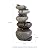 Glitzhome Water Fountain Outdoor, 5-Tiered Stacked Pebbles Outdoor Fountain with LED Lights and Pump, 24.5" H Zen Style Polyresin Waterfall Fountain Water Feature for Garden, Yard, Patio, Porch Decor