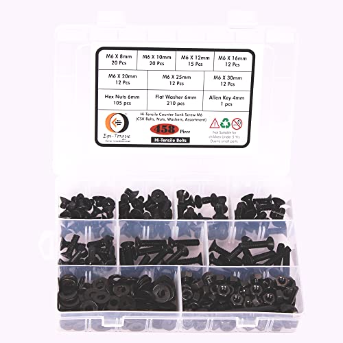 Image of Stainless Steel Button Head Bolts Dia M5 Assorted Lengths 8MM-30MM Pack of 458 Pcs with Plastic Box Assortment