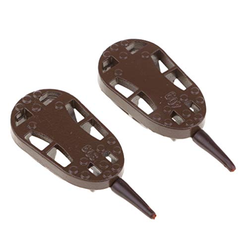 YIJU 2 Unidades/Conjunto Alimentador de Método Plano em Linha de Pesca com Conjunto de Talão E Ferra